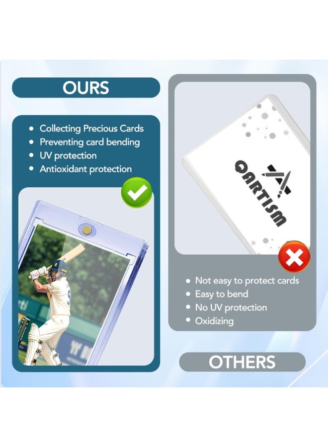 Magnetic card holder, one click card holder, protective hard plastic transaction card box, sports card, football card, game card display box - Image 4